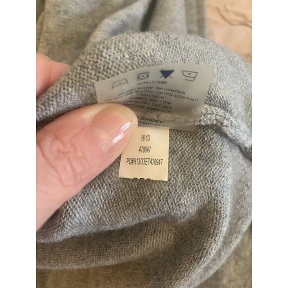 Title Nine Sweater Jacket Wool Cotton Blend Gray Full Zip Mock Neck Cardigan S - Picture 9 of 10